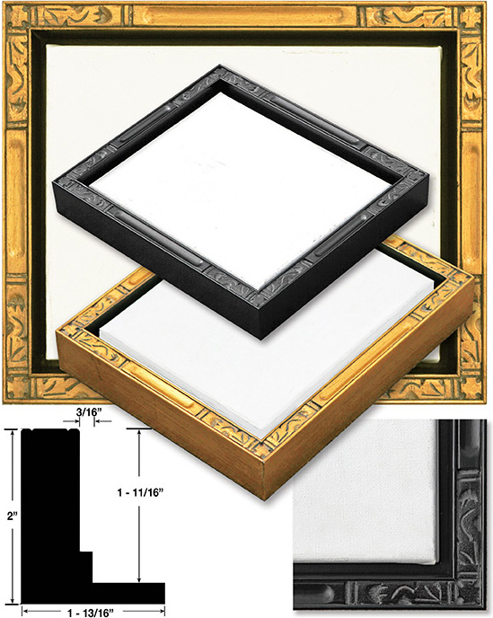 Santa Fe Floater Frame – broken gold and dark espresso finishes