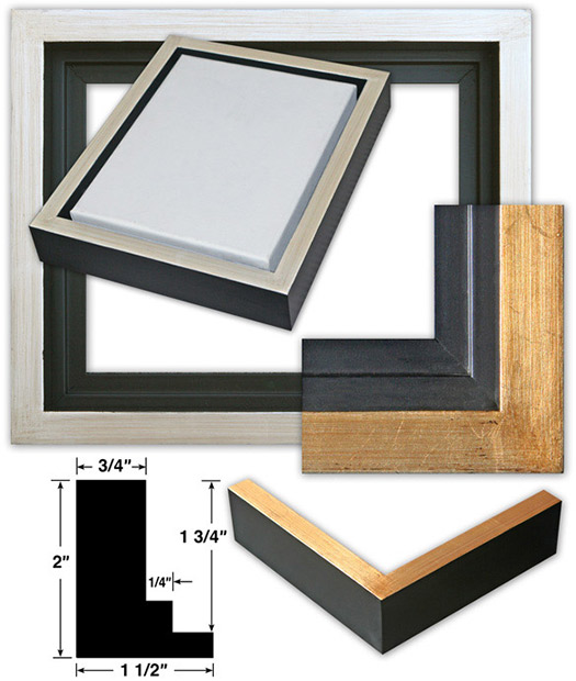 Floater frame – gold & silver finishes