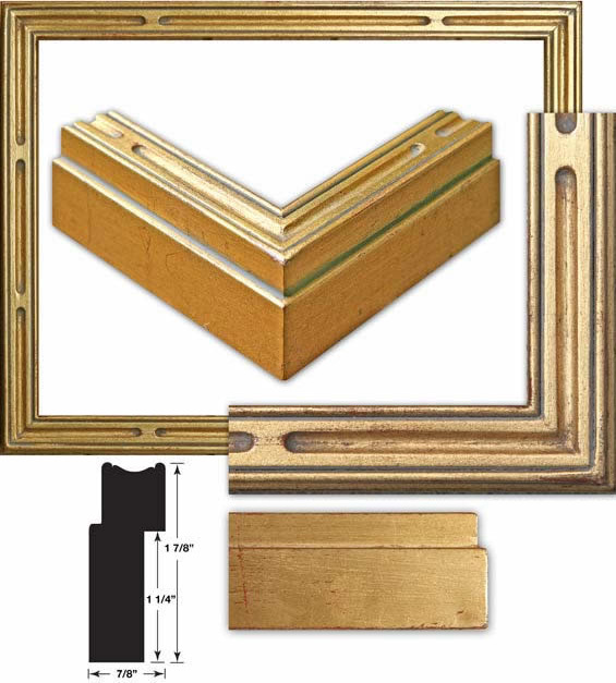 Santa Fe Plain frame – broken gold finish